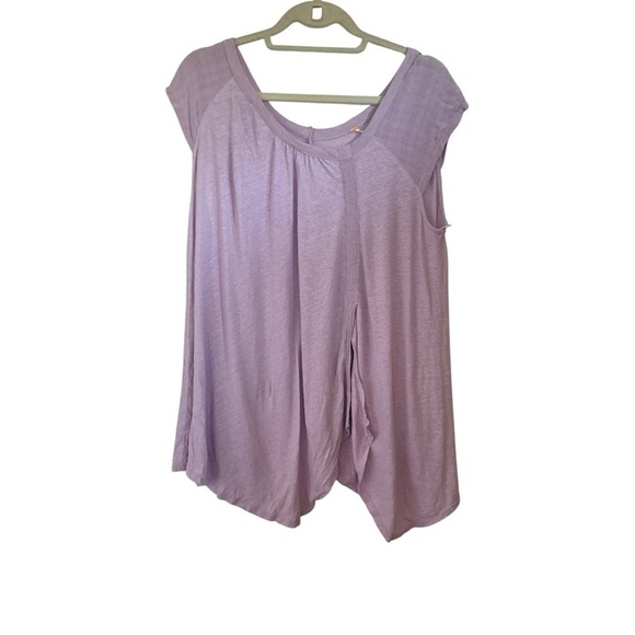 Free People Tops - Free People Lavender Draped Tank Top Linen Blend Size M